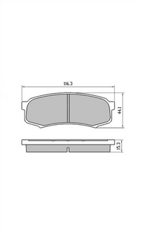 XP REAR DISC BRAKE PADS - LDV Mitsubishi Toyota