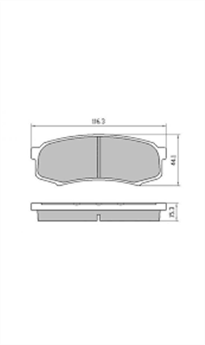 PROSELECT REAR DISC BRAKE PADS - Mitsubishi Toyota LDV