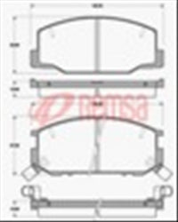 Remsa DB1208 E FRONT DISC BRAKE PADS - TOYOTA PRE TCR10,11,20 90-00