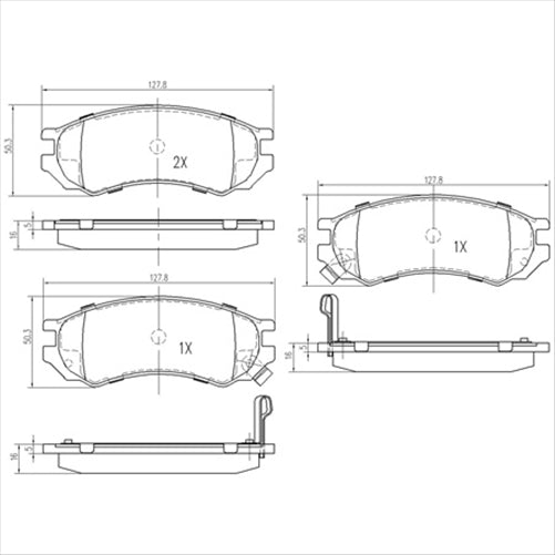 FARGO FRONT BRAKE PADS SET NISSAN AVENIR BLUEBIRD PRIMERA DB1214F