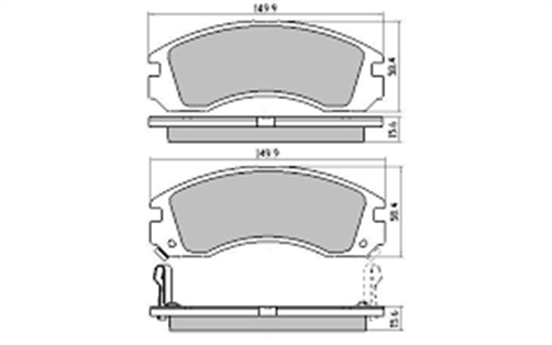 PROSELECT FRONT DISC BRAKE PADS - MITSUBISHI PAJERO CERAMIC 91-01