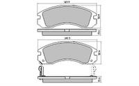 PROSELECT FRONT DISC BRAKE PADS - MITSUBISHI PAJERO CERAMIC 91-01