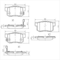 FARGO REAR BRAKE PADS SET HONDA DB1230F
