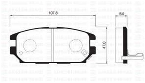 PROSELECT REAR DISC BRAKE PADS - MITRUBISHI CHARIOT N84 N94 CERAMIC 97-03