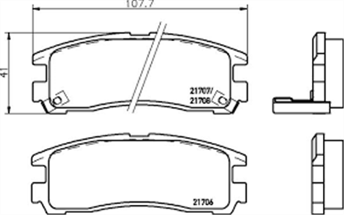 XP REAR DISC BRAKE PADS - MITSUBISHI GALANT 93-96