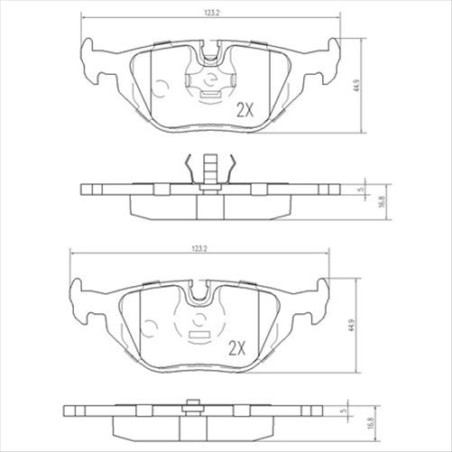 FARGO REAR BRAKE PADS SET BMW DB1245F