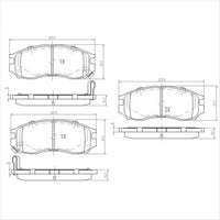 FARGO FRONT BRAKE PADS SET MITSUBISHI DB1249F