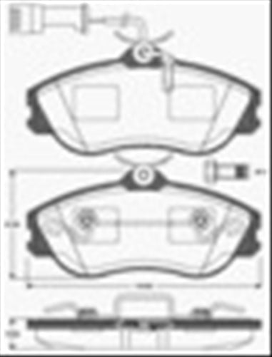 Remsa FRONT DISC BRAKE PADS - AUDI / VW AUDI 100 89-91 DB1253 E