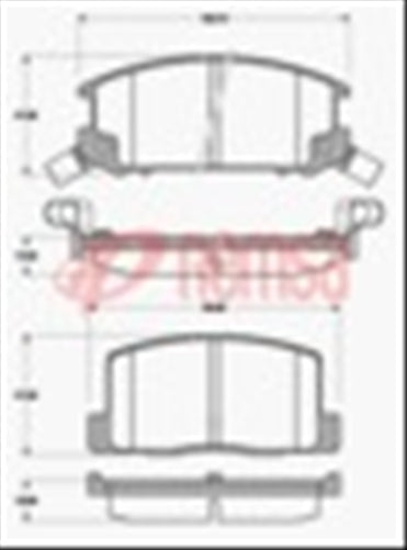 Remsa REAR DISC BRAKE PADS - TOYOTA MR2 2.0L 91-92 DB1260 E