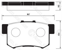 XP REAR DISC BRAKE PADS - HONDA PRELUDE 91-01