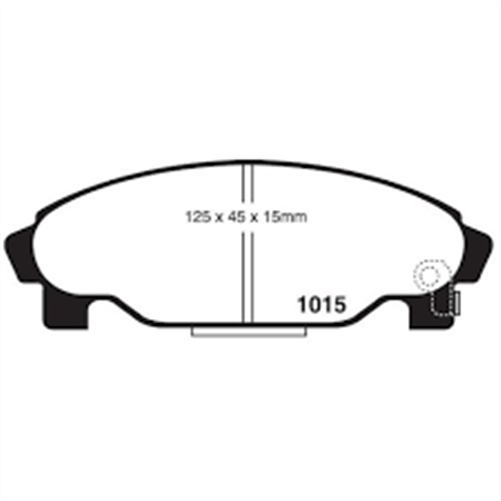 FRONT DISC BRAKE PADS - DAIHATSU CHARADE G200 93-00 DB1271XP