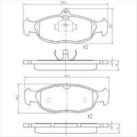 FARGO FRONT BRAKE PADS GMC HOLDEN ASTRA VECTRA DB1275F