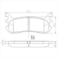 FARGO REAR BRAKE PADS SET MAZDA USE DB1283F DB1291F