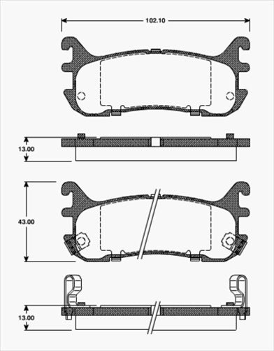 XP REAR DISC BRAKE PADS - MAZDA 323 BH 94-88