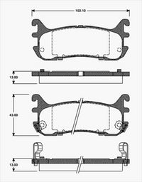 XP REAR DISC BRAKE PADS - MAZDA 323 BH 94-88