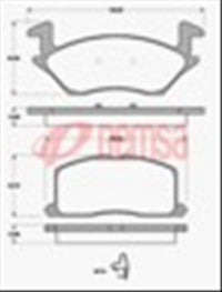 Remsa FRONT DISC BRAKE PADS - TOYOTA STARLET NP80 90- DB1314 E