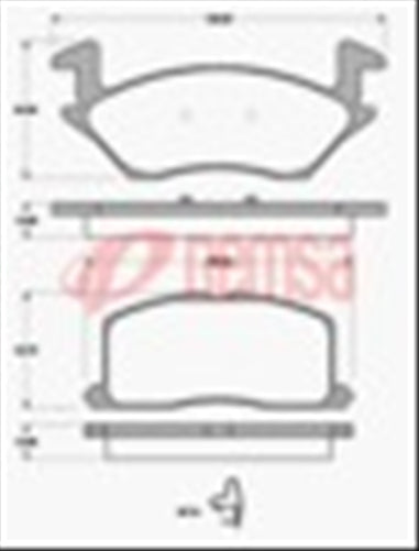 FRONT DISC BRAKE PADS - TOYOTA STARLET NP80 90- DB1314 UC 033202UC