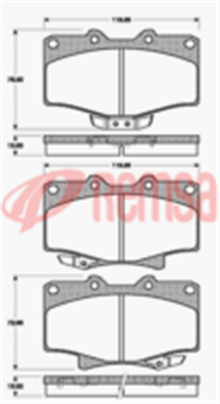 Remsa DB1346 UC FRONT DISC BRAKE PADS - TOYOTA HILUX VZN130V6 93-97