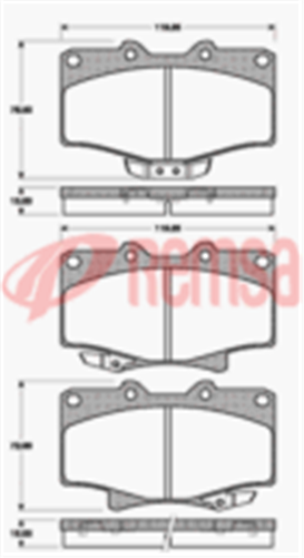 DB1346 UC FRONT DISC BRAKE PADS - TOYOTA HILUX VZN130V6 93-97 042914UC