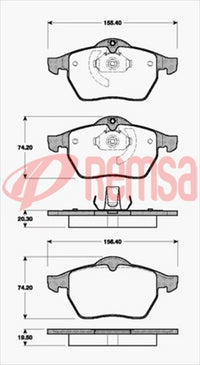 Remsa DB1351 E FRONT DISC BRAKE PADS - HOLDEN VECTRA B 97-03