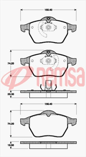 DB1351 E FRONT DISC BRAKE PADS - HOLDEN VECTRA B 97-03 039010