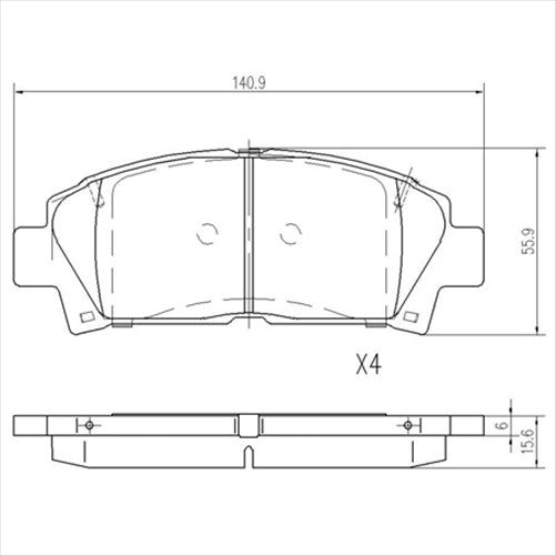 FARGO FRONT BRAKE PADS TOYOTA AVENSIS CALDINA COROLLA MR2 TRUENO  DB1352F