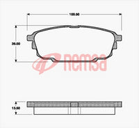 Remsa DB1359 UC REAR DISC BRAKE PADS - FORD / MAZDA 323 BJ 98-04