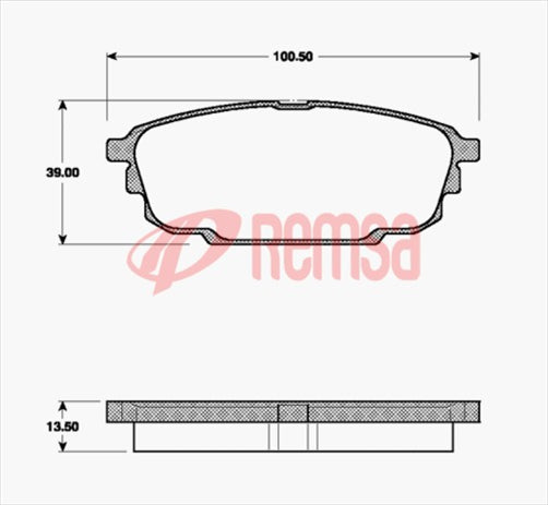 Remsa DB1359 E REAR DISC BRAKE PADS - FORD / MAZDA 323 BJ 98-03