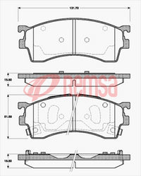 Remsa DB1362 UC FRONT DISC BRAKE PADS - FORD / MAZDA 323 BJ 98-04