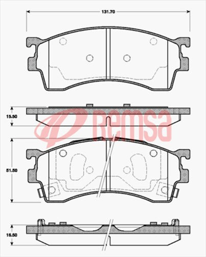 DB1362 UC FRONT DISC BRAKE PADS - FORD / MAZDA 323 BJ 98-04 041522UC
