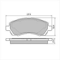 FARGO FRONT BRAKE PADS SUBARU LEGACY IMPREZA OUTBACK DB1363F