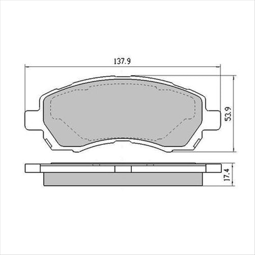FRONT BRAKE PADS SUBARU LEGACY IMPREZA OUTBACK DB1363F