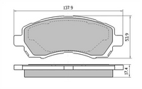 XP FRONT DISC BRAKE PADS - SUBARU IMPREZA 96-98