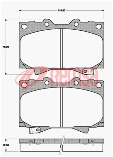 DB1365 UC FRONT DISC BRAKE PADS - TOYOTA LAND CRUISER HDJ10# 00-05 070704UC