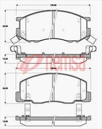 Remsa DB1372 E FRONT DISC BRAKE PADS - TOYOTA PREVIA TCR10 97-01