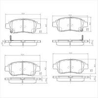 FARGO FRONT BRAKE PADS TOYOTA ECHO DB1378F