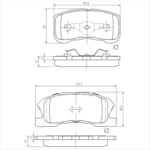 FARGO FRONT BRAKE PADS DAIHATSU MIRA MOVE SIRION DB1380F
