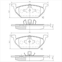 FARGO FRONT BRAKE PADS AUDI VOLKSWAGEN GOLF DB1387F