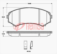 Remsa DB1388 E FRONT DISC BRAKE PADS - MITSUBISHI PAJERO 00-