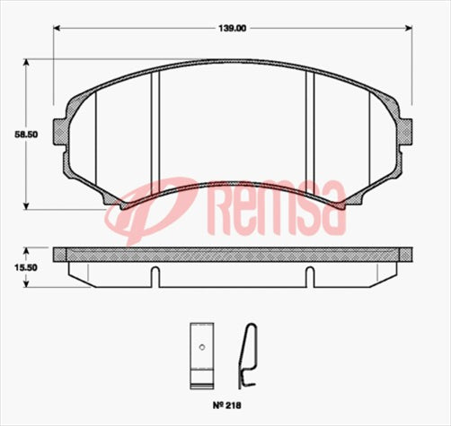 DB1388 E FRONT DISC BRAKE PADS - MITSUBISHI PAJERO 00- 039610