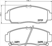 Remsa DB1393 UC FRONT DISC BRAKE PADS - HONDA ODYSSEY 00-03