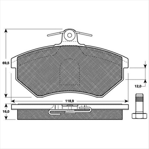 PROSELECT FRONT BRAKE PADS - AUDI/VW A4 LUCAS CERAMIC 96-99