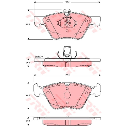 FARGO FRONT BRAKE PADS CHRYSLER CROSSFIRE MERCEDES E CLASS DB1403F