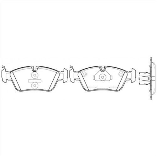 FARGO FRONT BRAKE PADS BMW E36 E46 DB1414F