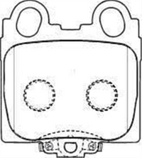 XP REAR DISC BRAKE PADS - TOYOTA CRESSIDA GX,JZX   01-04
