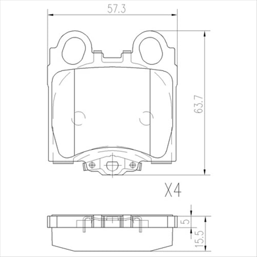 FARGO REAR BRAKE PADS LEXUS IS200 (774.0) DB1416F