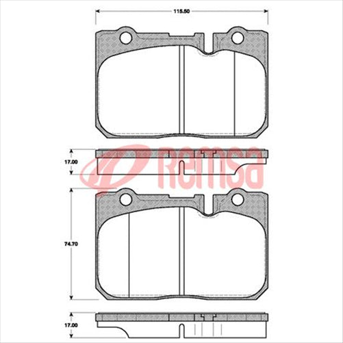 FARGO FRONT BRAKE PADS TOYOTA LEXUS LS400 93-00 SUM DB1421F