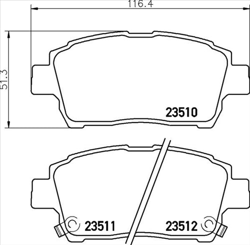 DB1422 UC FRONT DISC BRAKE PADS - TOYOTA COROLLA ZZE122 01- 074002UC