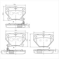FARGO REAR BRAKE PADS TOYOTA ECHO CELICA DB1429F