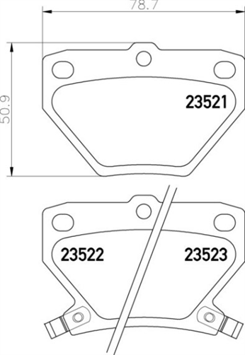 REAR DISC BRAKE PADS - SUITS TOYOTA COROLLA ZZE122R 01- DB1429XP